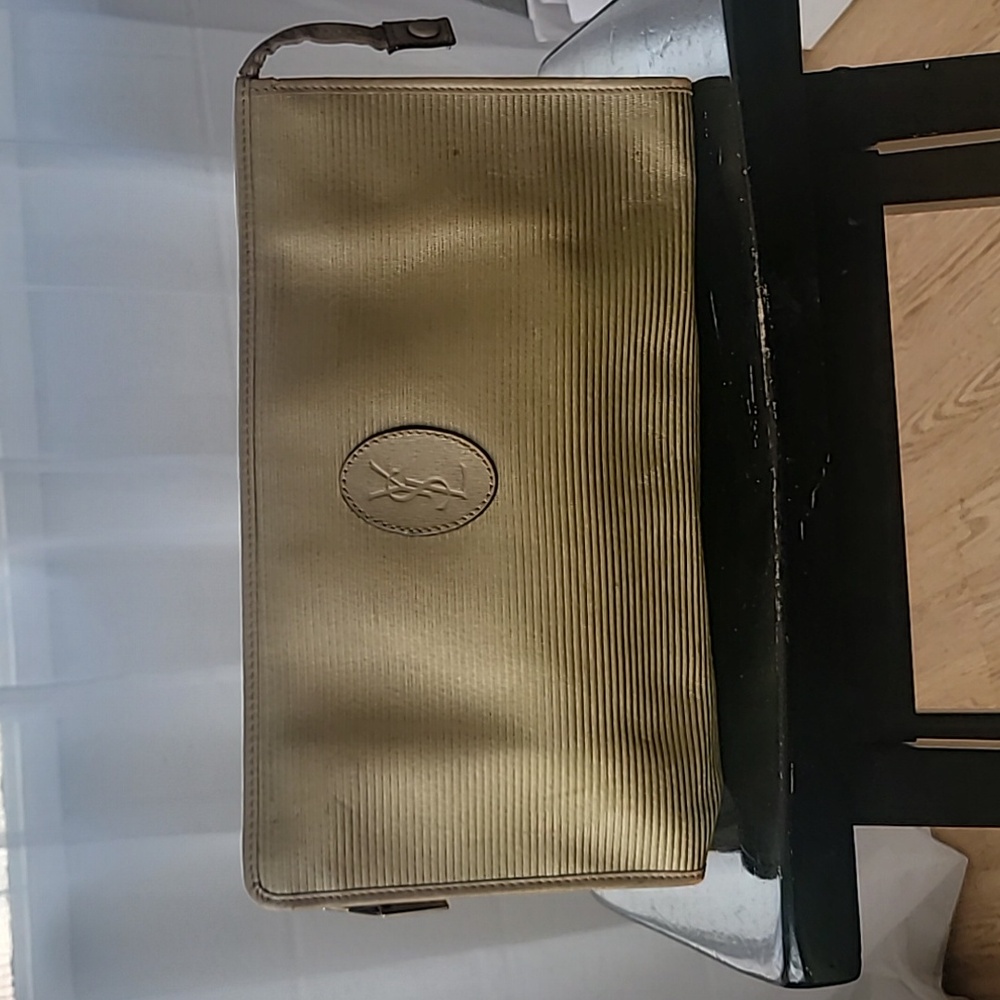 Yves Saint Laurent YSL clutch makeup toiletry bag